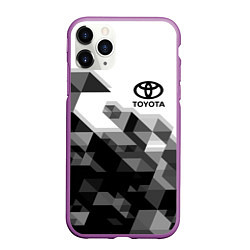 Чехол iPhone 11 Pro матовый TOYOTA, цвет: 3D-фиолетовый