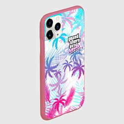 Чехол iPhone 11 Pro матовый GTA VICE CITY, цвет: 3D-малиновый — фото 2