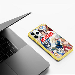 Чехол iPhone 11 Pro матовый SENPAI, цвет: 3D-желтый — фото 2