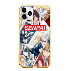 Чехол iPhone 11 Pro матовый SENPAI, цвет: 3D-желтый