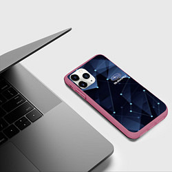 Чехол iPhone 11 Pro матовый SUBARU, цвет: 3D-малиновый — фото 2