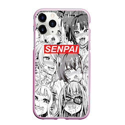 Чехол iPhone 11 Pro матовый SENPAI, цвет: 3D-розовый