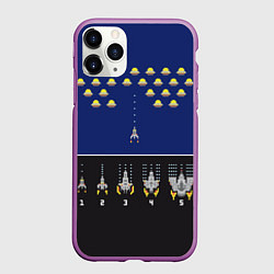 Чехол iPhone 11 Pro матовый Spaceship, цвет: 3D-фиолетовый