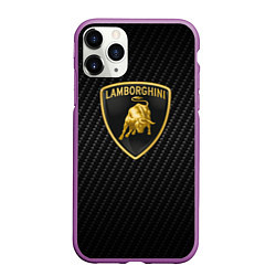 Чехол iPhone 11 Pro матовый Lamborghini Z, цвет: 3D-фиолетовый