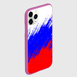 Чехол iPhone 11 Pro матовый Россия, цвет: 3D-фиолетовый — фото 2