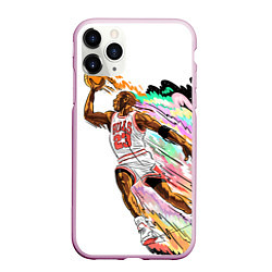 Чехол iPhone 11 Pro матовый МАЙКЛ ДЖОРДАН, цвет: 3D-розовый