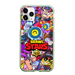 Чехол iPhone 11 Pro матовый BRAWL STARS NANI, цвет: 3D-салатовый