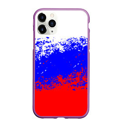 Чехол iPhone 11 Pro матовый Россия, цвет: 3D-фиолетовый