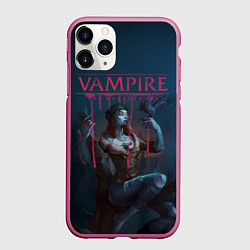 Чехол iPhone 11 Pro матовый Vampire: The Masquerade, цвет: 3D-малиновый
