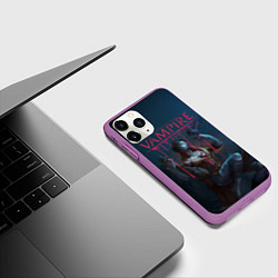 Чехол iPhone 11 Pro матовый Vampire: The Masquerade, цвет: 3D-фиолетовый — фото 2