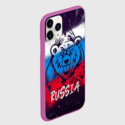 Чехол iPhone 11 Pro матовый Russia Bear, цвет: 3D-фиолетовый — фото 2