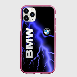 Чехол iPhone 11 Pro матовый BMW, цвет: 3D-малиновый