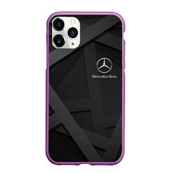 Чехол iPhone 11 Pro матовый MERCEDES, цвет: 3D-фиолетовый