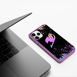 Чехол iPhone 11 Pro матовый Fairy Tail, цвет: 3D-фиолетовый — фото 2