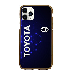 Чехол iPhone 11 Pro матовый TOYOTA, цвет: 3D-коричневый