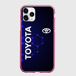 Чехол iPhone 11 Pro матовый TOYOTA, цвет: 3D-малиновый