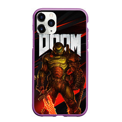 Чехол iPhone 11 Pro матовый DOOM ETERNAL, цвет: 3D-фиолетовый