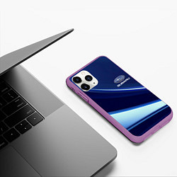 Чехол iPhone 11 Pro матовый SUBARU, цвет: 3D-фиолетовый — фото 2