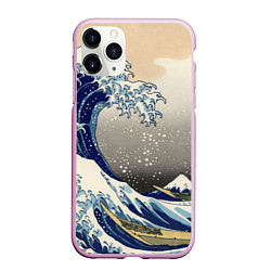 Чехол iPhone 11 Pro матовый ЯПОНСКАЯ КАРТИНА, цвет: 3D-розовый