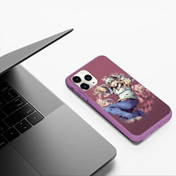 Чехол iPhone 11 Pro матовый JoJo, цвет: 3D-фиолетовый — фото 2