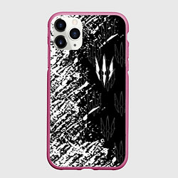 Чехол iPhone 11 Pro матовый The Witcher, цвет: 3D-малиновый