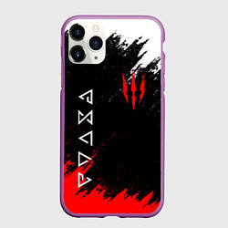 Чехол iPhone 11 Pro матовый The Witcher, цвет: 3D-фиолетовый