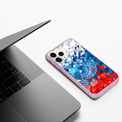 Чехол iPhone 11 Pro матовый Россия, цвет: 3D-розовый — фото 2