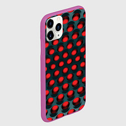 Чехол iPhone 11 Pro матовый Раскалённый красный 3Д, цвет: 3D-фиолетовый — фото 2