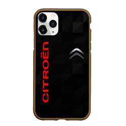 Чехол iPhone 11 Pro матовый CITROEN, цвет: 3D-коричневый