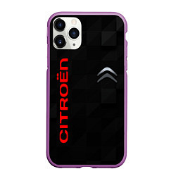 Чехол iPhone 11 Pro матовый CITROEN, цвет: 3D-фиолетовый