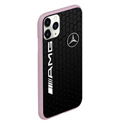 Чехол iPhone 11 Pro матовый MERCEDES-BENZ AMG, цвет: 3D-розовый — фото 2