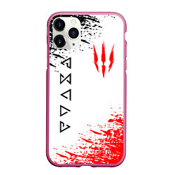 Чехол iPhone 11 Pro матовый THE WITCHER, цвет: 3D-малиновый