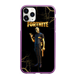 Чехол iPhone 11 Pro матовый Gold Midas Fortnite 2, цвет: 3D-фиолетовый