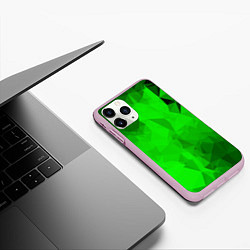 Чехол iPhone 11 Pro матовый GREEN, цвет: 3D-розовый — фото 2