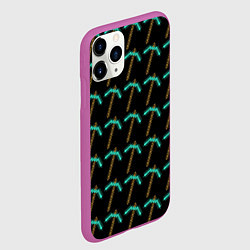 Чехол iPhone 11 Pro матовый Майнкрафт Кирка, цвет: 3D-фиолетовый — фото 2
