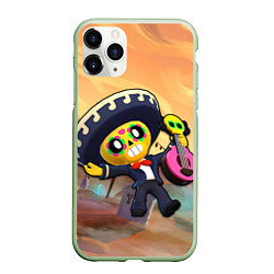 Чехол iPhone 11 Pro матовый Brawl Stars Poco, цвет: 3D-салатовый