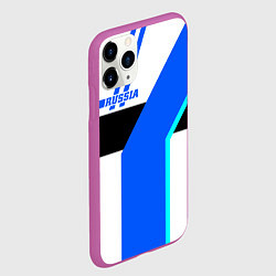 Чехол iPhone 11 Pro матовый Russia, цвет: 3D-фиолетовый — фото 2