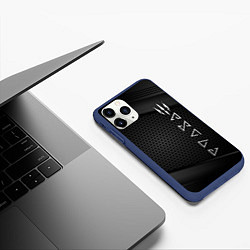 Чехол iPhone 11 Pro матовый The Witcher, цвет: 3D-тёмно-синий — фото 2