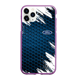 Чехол iPhone 11 Pro матовый FORD, цвет: 3D-фиолетовый