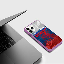 Чехол iPhone 11 Pro матовый Russia my roots, цвет: 3D-фиолетовый — фото 2