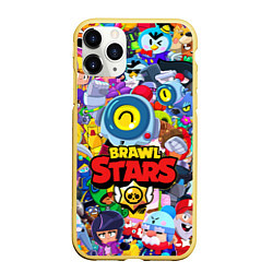 Чехол iPhone 11 Pro матовый BRAWL STARS NANI, цвет: 3D-желтый