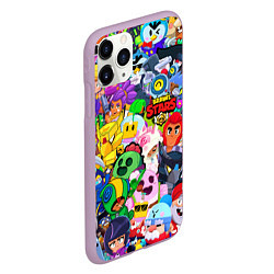 Чехол iPhone 11 Pro матовый BRAWL STARS NANI, цвет: 3D-сиреневый — фото 2