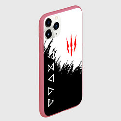 Чехол iPhone 11 Pro матовый The Witcher, цвет: 3D-малиновый — фото 2