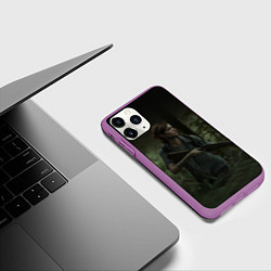 Чехол iPhone 11 Pro матовый THE LAST OF US 2 ЭЛЛИ, цвет: 3D-фиолетовый — фото 2