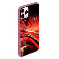Чехол iPhone 11 Pro матовый LEXUS, цвет: 3D-малиновый — фото 2