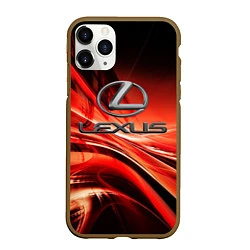 Чехол iPhone 11 Pro матовый LEXUS, цвет: 3D-коричневый