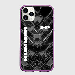 Чехол iPhone 11 Pro матовый HUMMER, цвет: 3D-фиолетовый