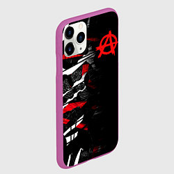 Чехол iPhone 11 Pro матовый Анархия, цвет: 3D-фиолетовый — фото 2