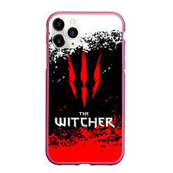 Чехол iPhone 11 Pro матовый The Witcher, цвет: 3D-малиновый