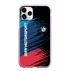 Чехол iPhone 11 Pro матовый BMW MOTORSPORT, цвет: 3D-розовый